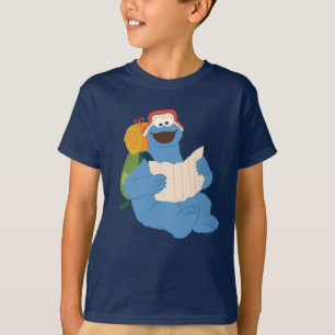 Cookie Monster Reading A Map T-Shirt
