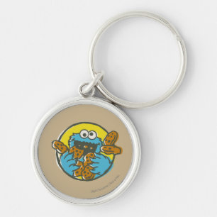 Cookie Monster Retro Key Ring