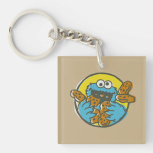 Cookie Monster Retro Key Ring