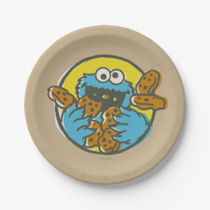 Cookie Monster Retro Paper Plate