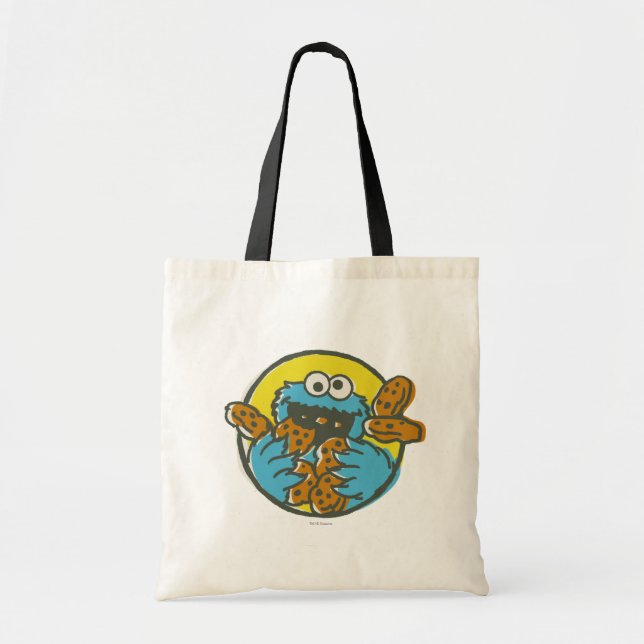 Cookie Monster Retro Tote Bag (Front)