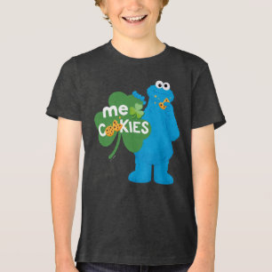Cookie Monster   Shamrock Love Tri-Blend Shirt