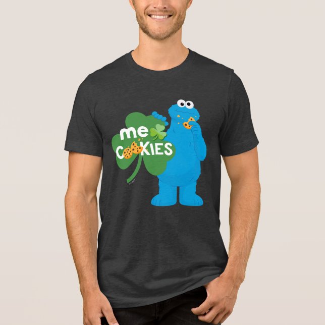 Cookie Monster | Shamrock Love Tri-Blend Shirt (Front)