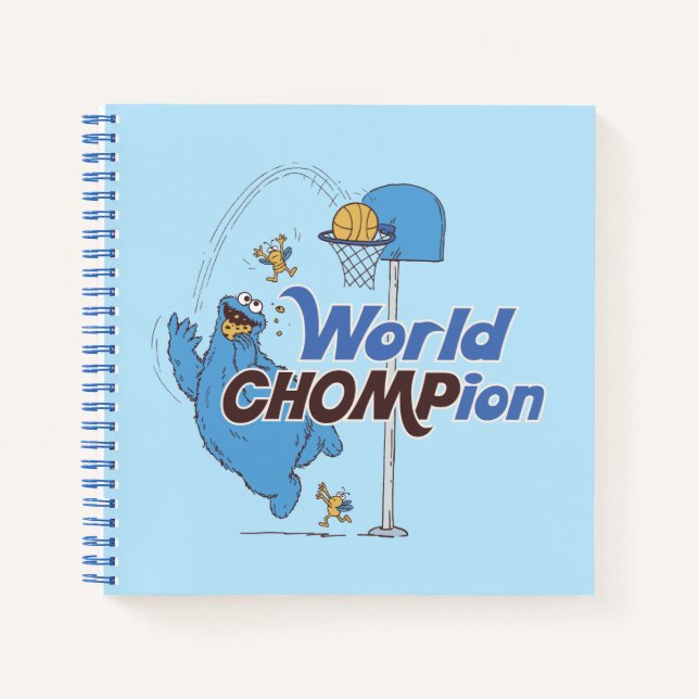 Cookie Monster | Shooting Basketball Hoops Notebook (Front)