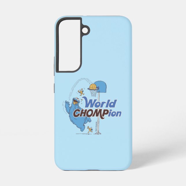 Cookie Monster | Shooting Basketball Hoops Samsung Galaxy S22 Case (Back)