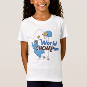 Cookie Monster Shooting Basketball Hoops T-Shirt