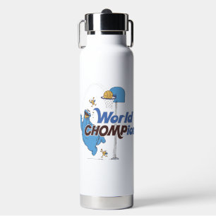 Cookie Monster Shooting Basketball Hoops Water Bottle