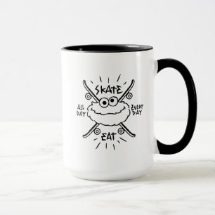 Cookie Monster Skate Logo - Skate, Eat, 24/7 Mug