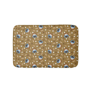 Cookie Monster S'mores Pattern Bath Mat