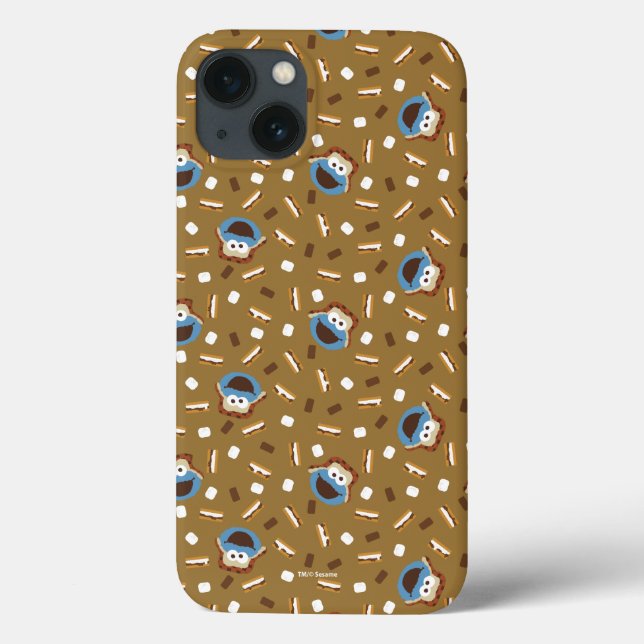 Cookie Monster S'mores Pattern Case-Mate iPhone Case (Back)
