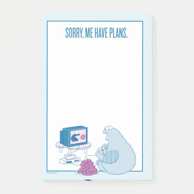 Cookie Monster | Sorry, Me Have Plans Post-it Notes (Front)