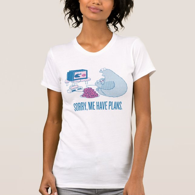Cookie Monster | Sorry, Me Have Plans T-Shirt (Front)