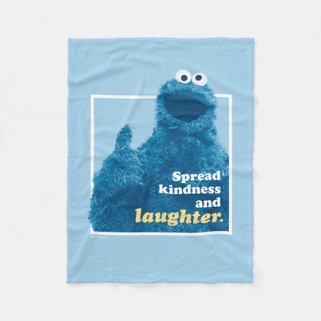 Cookie Monster | Spread Kindness and Laughter Fleece Blanket (Front)