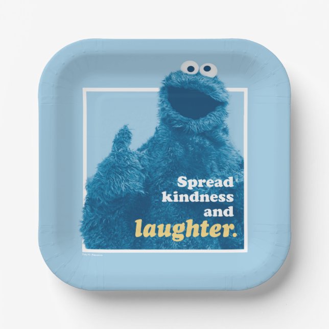 Cookie Monster | Spread Kindness and Laughter Paper Plate (Front)