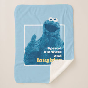 Cookie Monster Spread Kindness and Laughter Sherpa Blanket