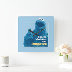 Cookie Monster Spread Kindness and Laughter Square Wall Clock