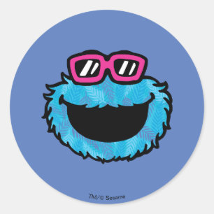 Cookie Monster Summer Vibes Classic Round Sticker