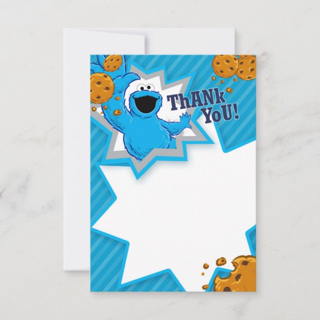 Cookie Monster Thank You Card (Front)