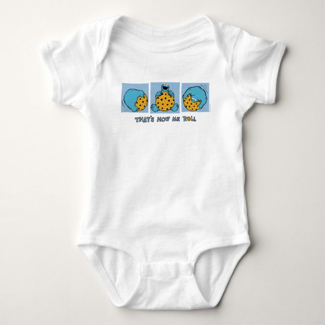 Cookie Monster | That's How Me Roll Baby Bodysuit (Front)