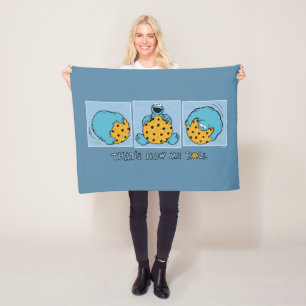 Cookie Monster That's How Me Roll Fleece Blanket