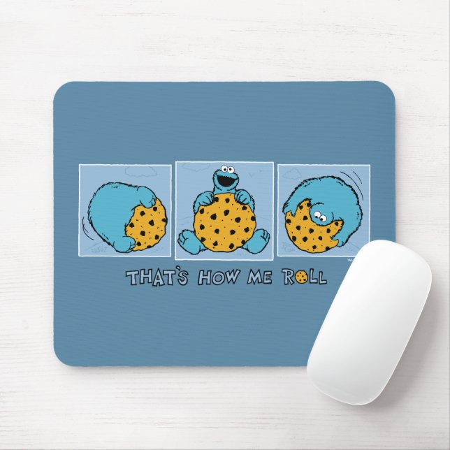 Cookie Monster | That's How Me Roll Mouse Mat (With Mouse)