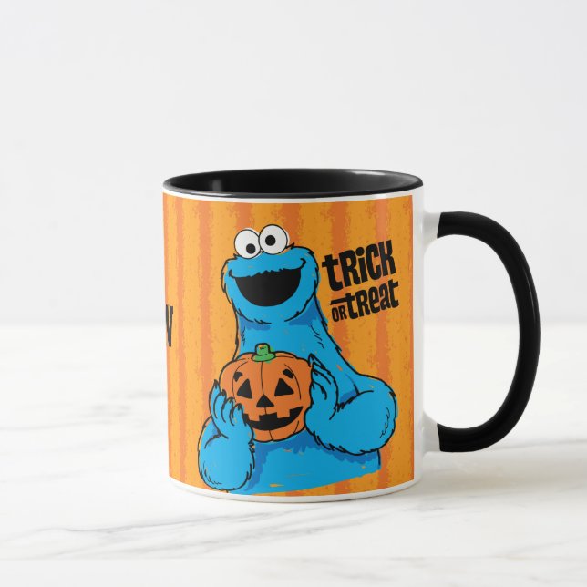 Cookie Monster - Trick Or Treat | Add Your Name Mug (Right)