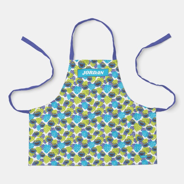Cookie Monster | Tropical Pattern 2 Apron (Front)