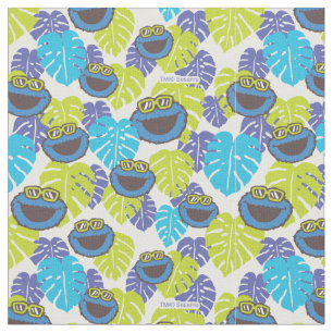 Cookie Monster   Tropical Pattern Fabric