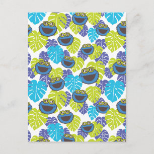 Cookie Monster Tropical Pattern Postcard