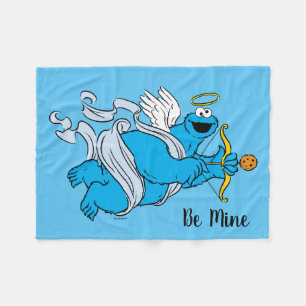 Cookie Monster Valentine's Cupid Fleece Blanket