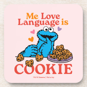 Cookie Monster Valentine's Day Quote Coaster