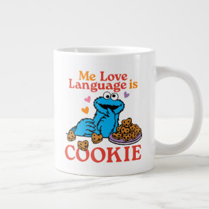 Cookie Monster Valentine's Day Quote Large Coffee Mug