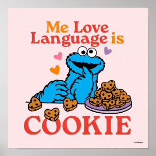 Cookie Monster Valentine's Day Quote Poster