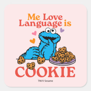 Cookie Monster   Valentine's Day Quote Square Sticker