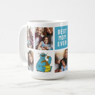 Cookie Monster Vintage   Mom Photo Collage Coffee Mug