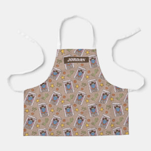 Cookie Monster Wanted Pattern Apron