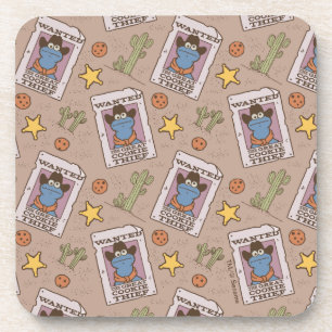 Cookie Monster Wanted Pattern Coaster