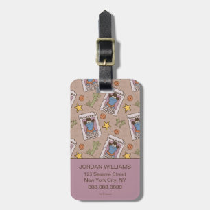 Cookie Monster Wanted Pattern Luggage Tag