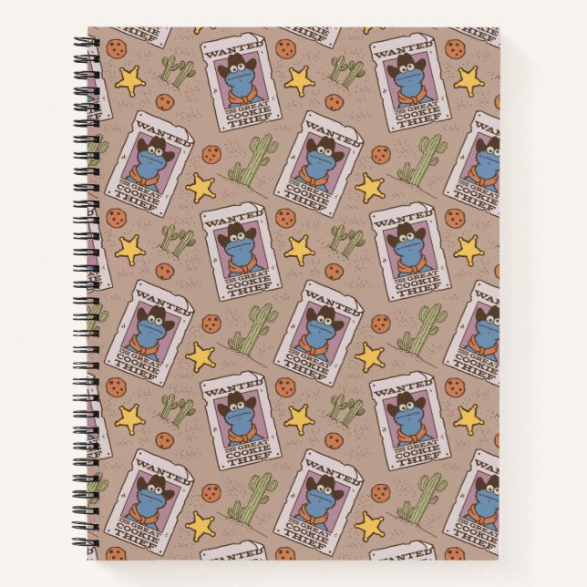 Cookie Monster Wanted Pattern Notebook (Front)