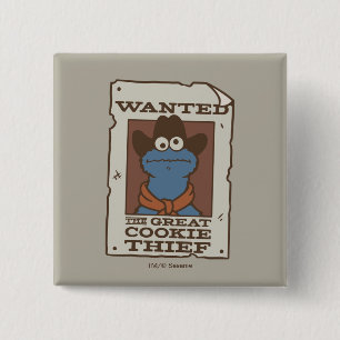 Cookie Monster Wanted Poster 15 Cm Square Badge