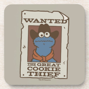 Cookie Monster Wanted Poster Coaster