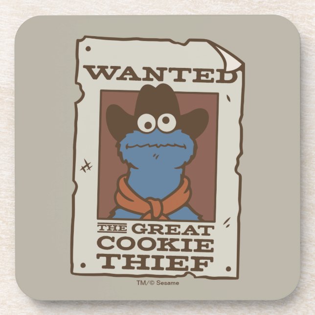 Cookie Monster | Wanted Poster Coaster (Front)