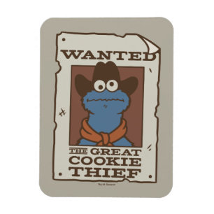 Cookie Monster Wanted Poster Magnet