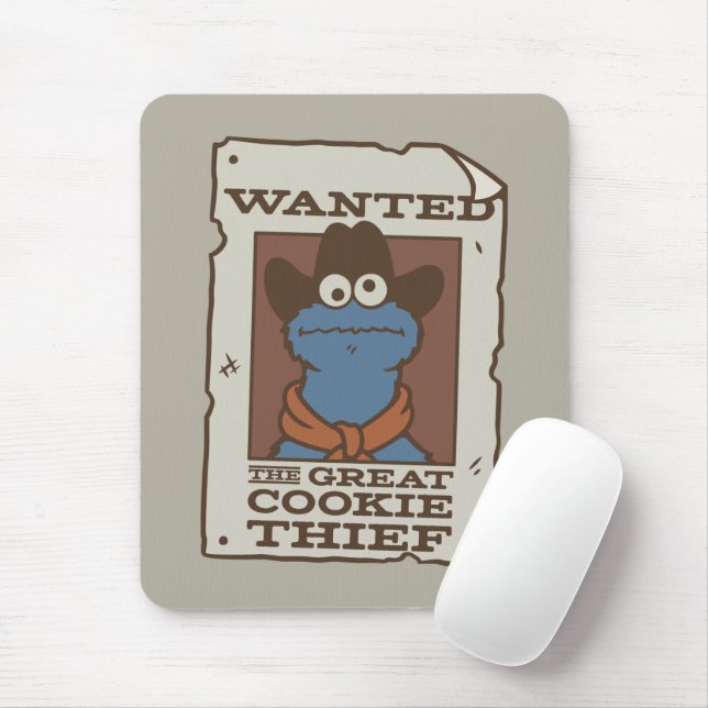 Cookie Monster | Wanted Poster Mouse Mat (With Mouse)