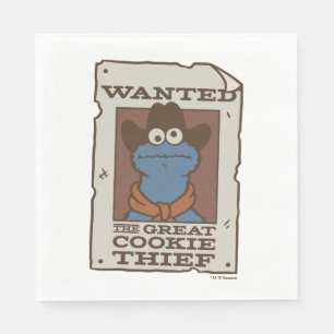 Cookie Monster   Wanted Poster Napkin