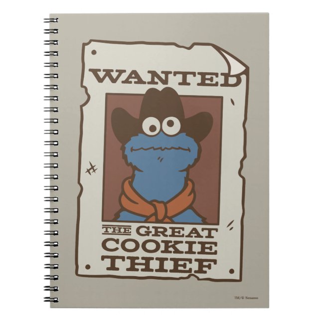 Cookie Monster | Wanted Poster Notebook (Front)