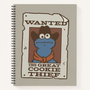 Cookie Monster Wanted Poster Notebook