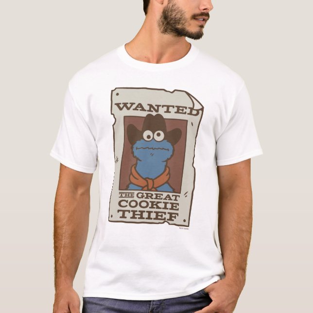 Cookie Monster | Wanted Poster T-Shirt (Front)
