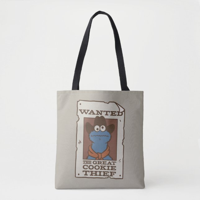 Cookie Monster | Wanted Poster Tote Bag (Front)