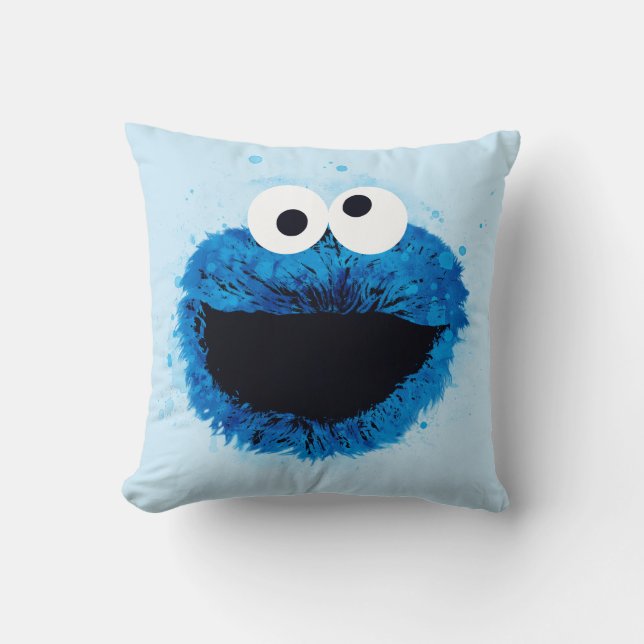 Cookie Monster | Watercolor Trend Cushion (Front)